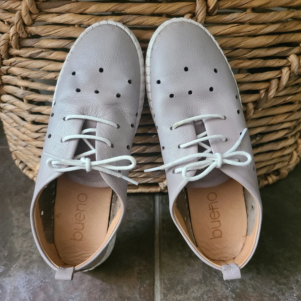 bueno Leather Sneaker Womens Size 38 Putty Color - Picture 3 of 10